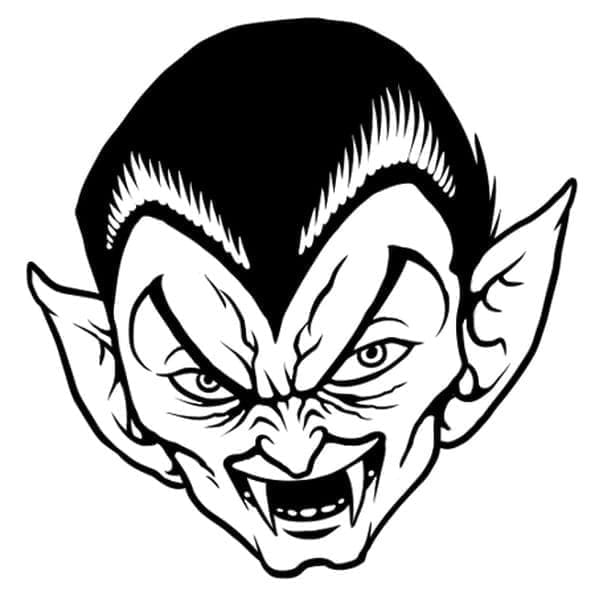 Visage Effrayant de Dracula coloring page