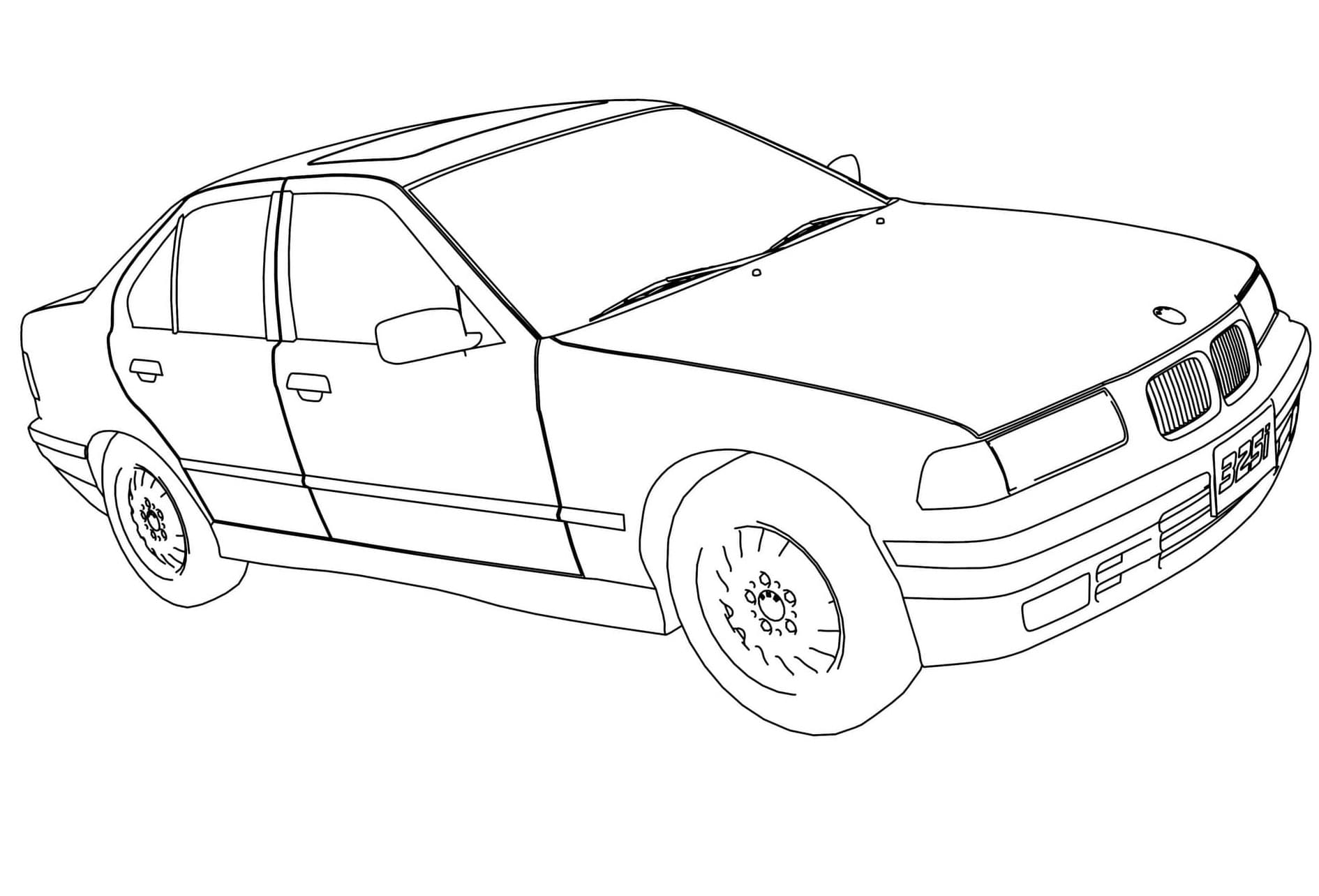Voiture BMW 325i coloring page