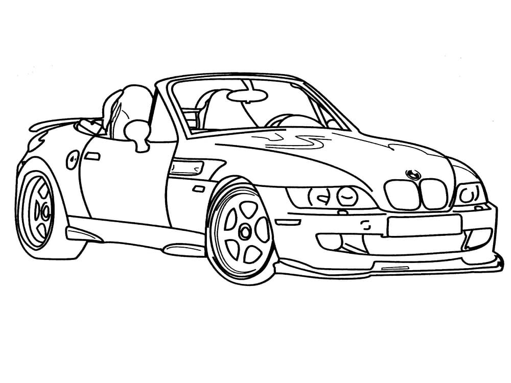 Voiture BMW Cabriolet coloring page