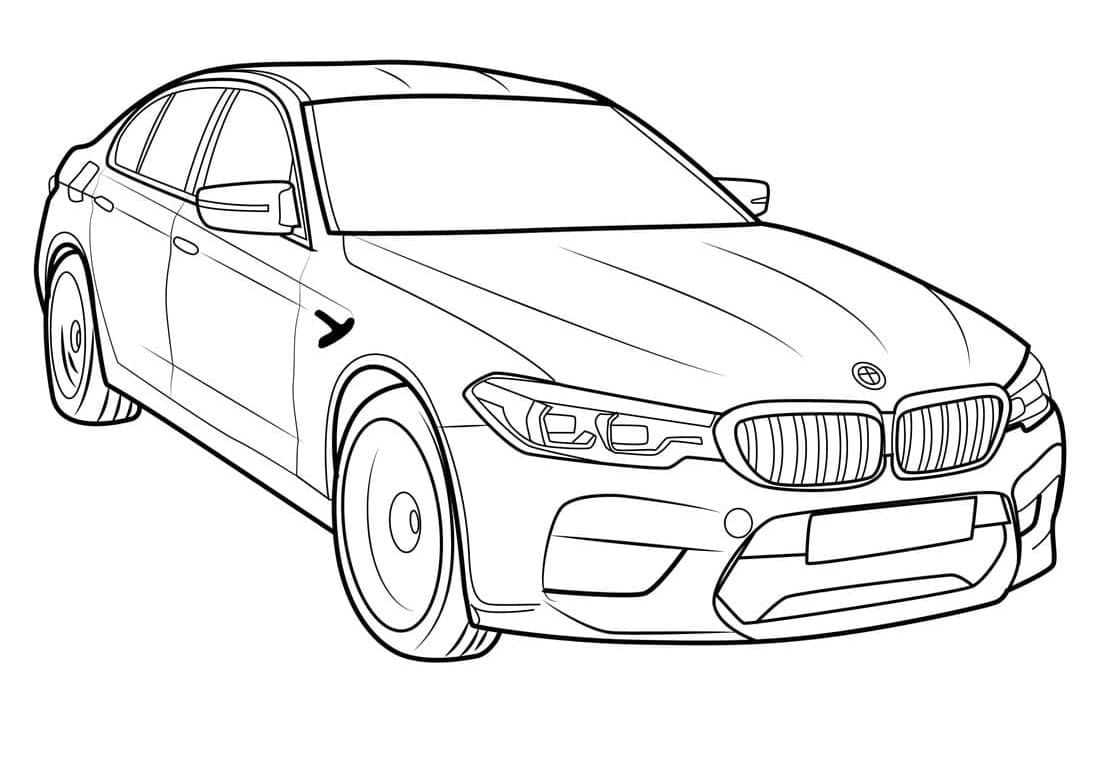 Voiture BMW M5 2019 coloring page