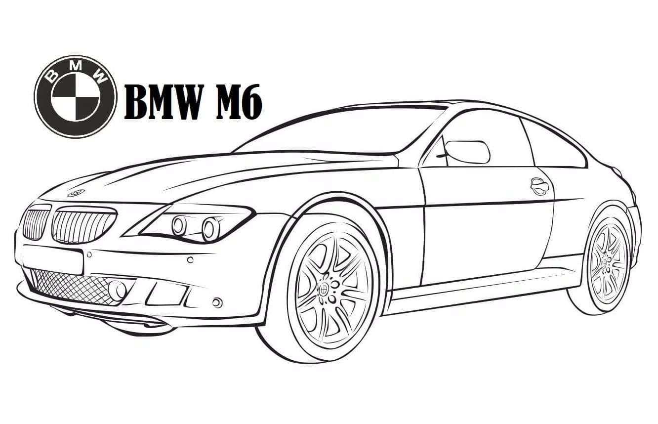 Voiture BMW M6 coloring page