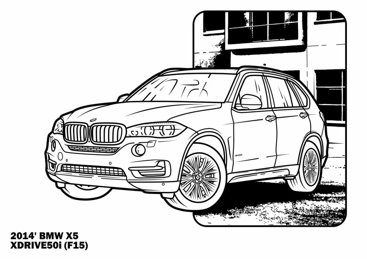 Voiture BMW X5 2014 coloring page