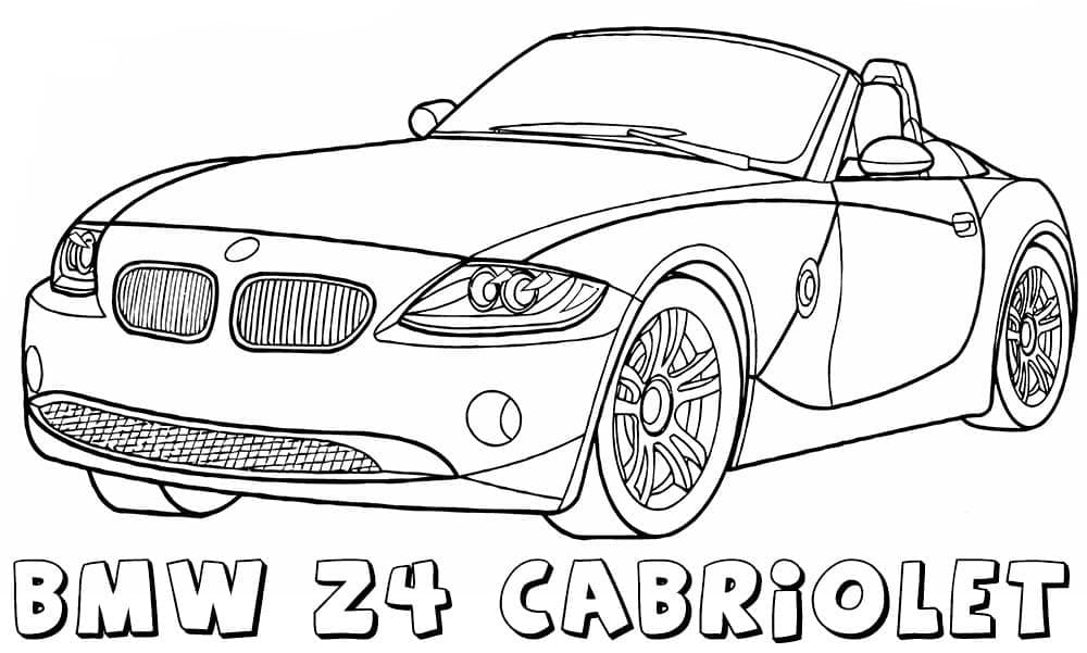 Coloriage Voiture BMW Z4 Cabriolet