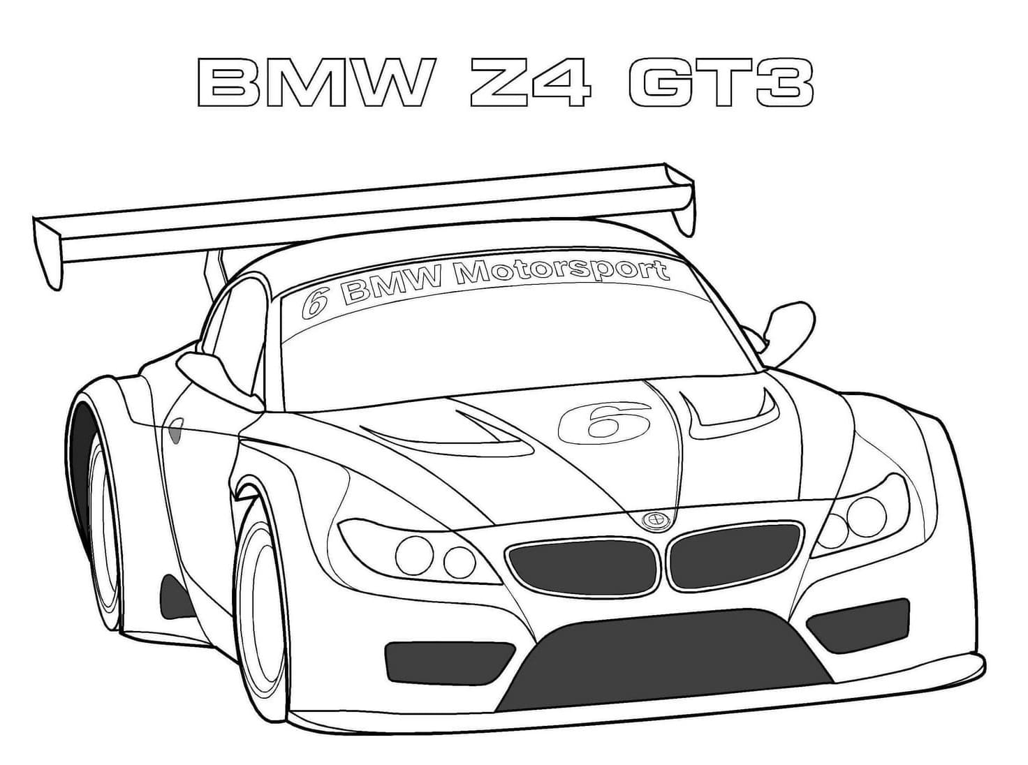 Coloriage Voiture BMW Z4 GT3