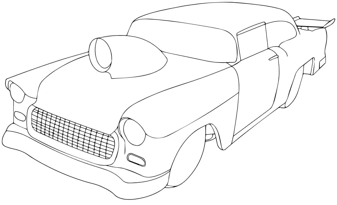 Voiture Chevrolet 1955 coloring page