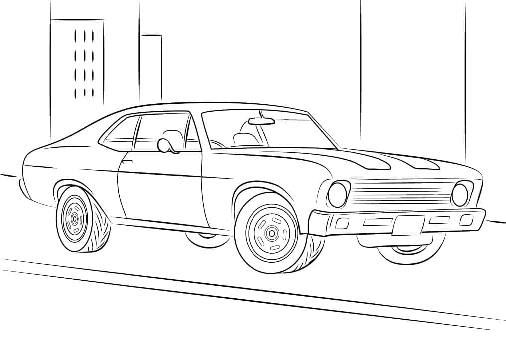 Voiture Chevrolet 1970 coloring page