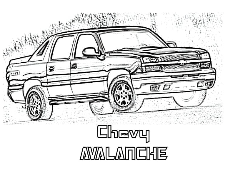 Coloriage Voiture Chevrolet Avalanche