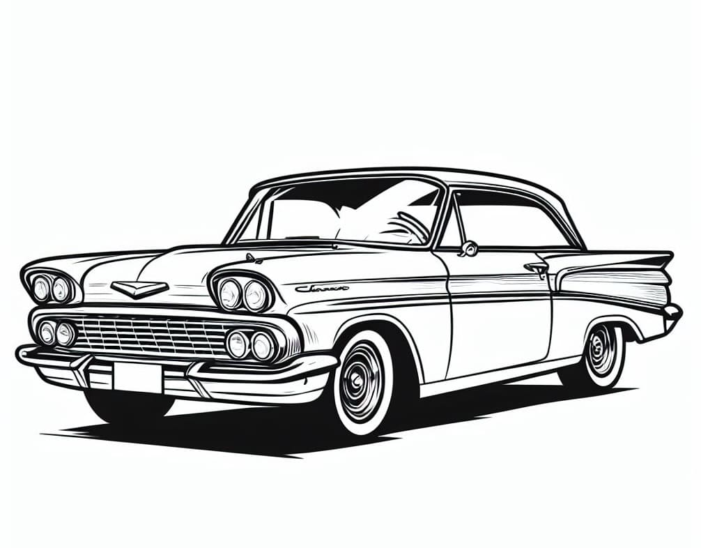 Voiture Chevrolet Classique coloring page