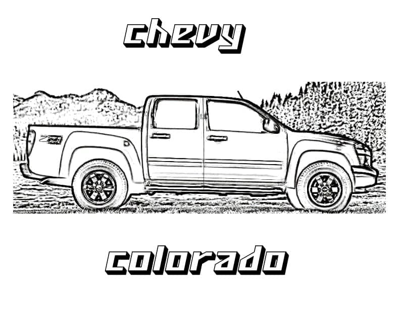 Coloriage Voiture Chevrolet Colorado