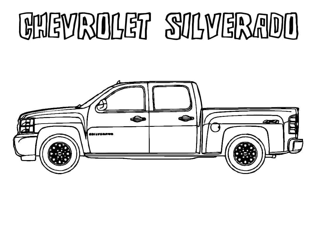 Voiture Chevrolet Silverado coloring page