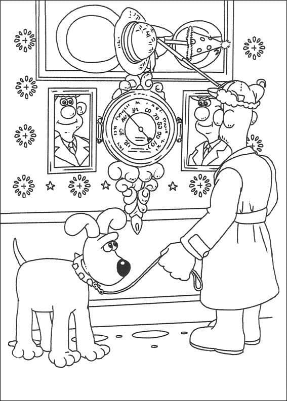 Wallace et Gromit 1 coloring page