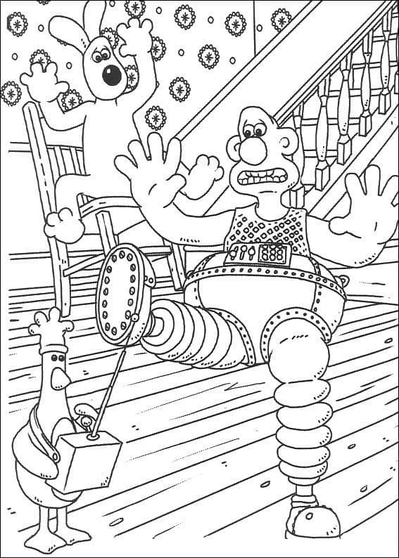 Wallace et Gromit 7 coloring page