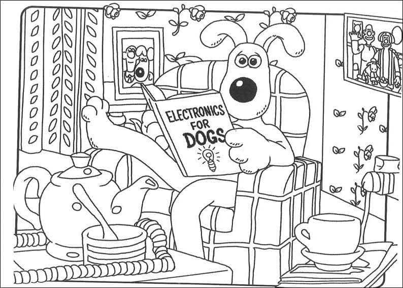 Wallace et Gromit Gratuit Pour les Enfants coloring page