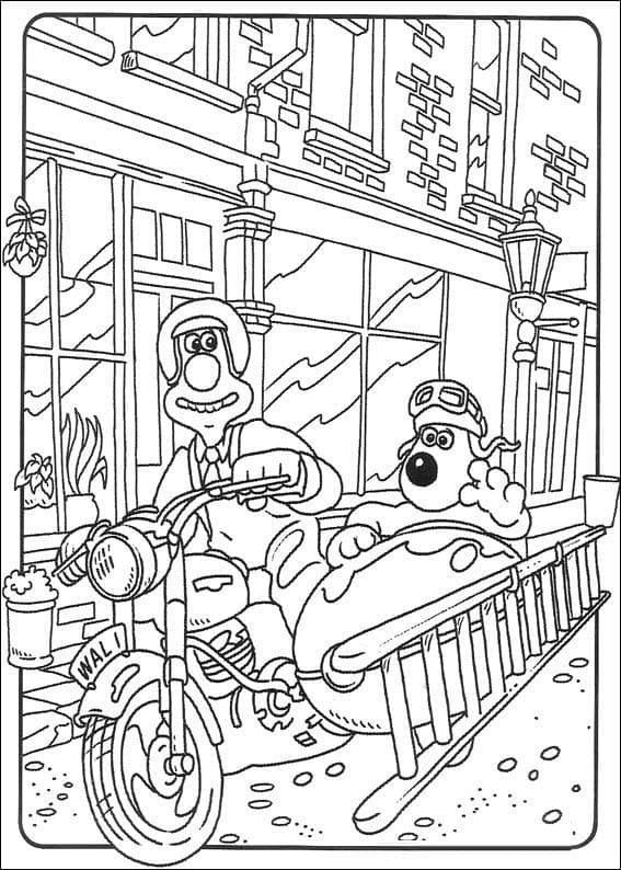 Wallace et Gromit Pour les Enfants coloring page