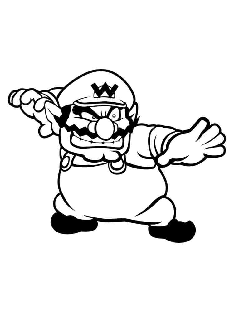 Wario de Mario coloring page