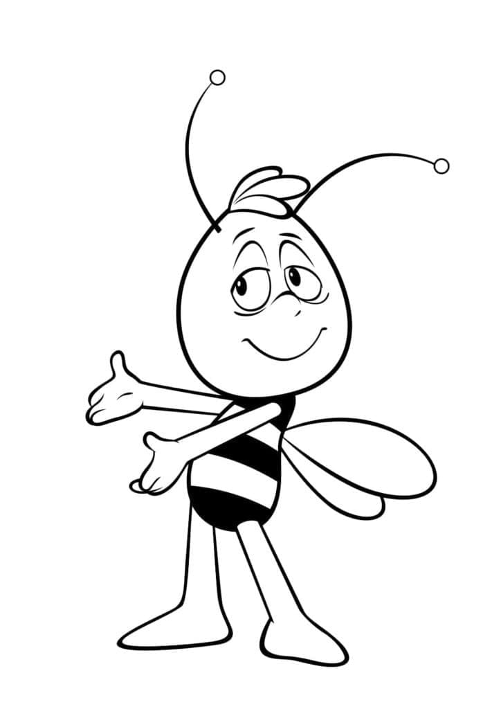 Coloriage Willy dans Maya l'Abeille