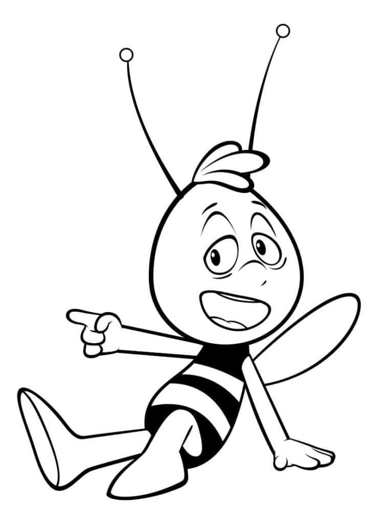 Coloriage Willy de Maya l'Abeille