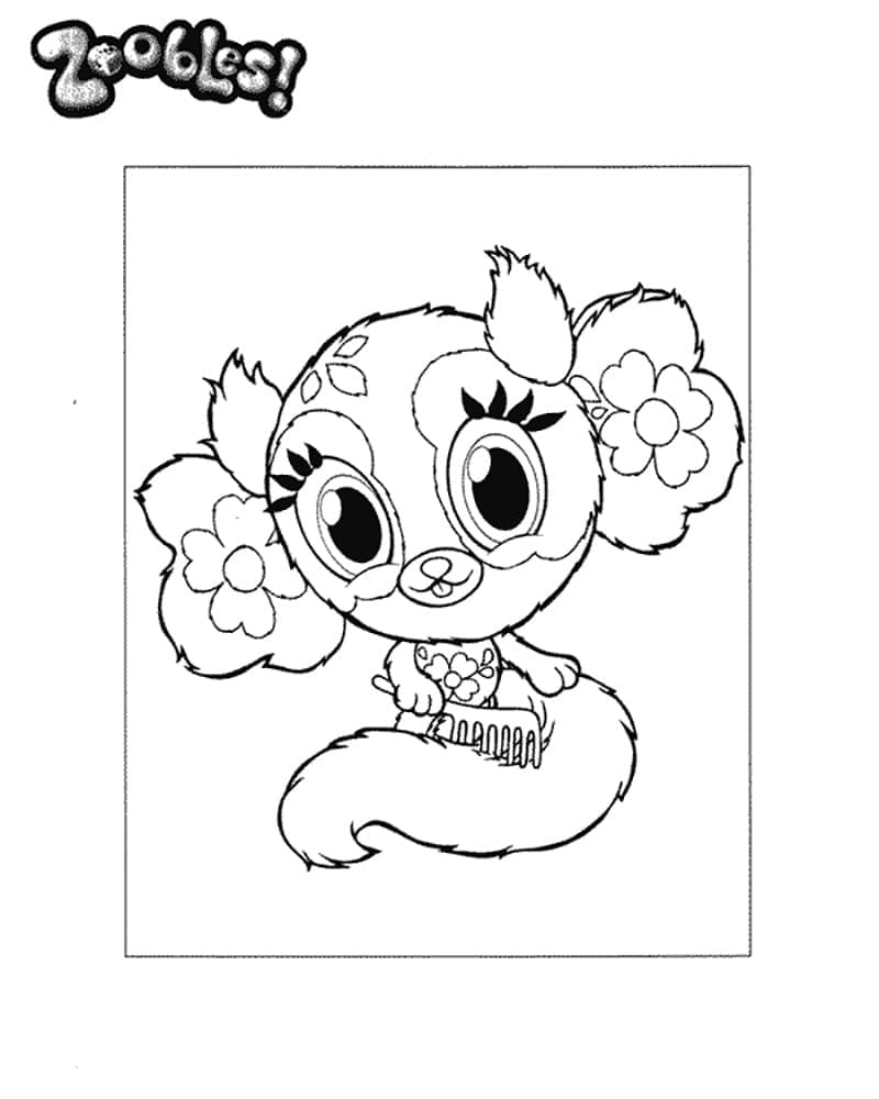 Zoobles 3 coloring page