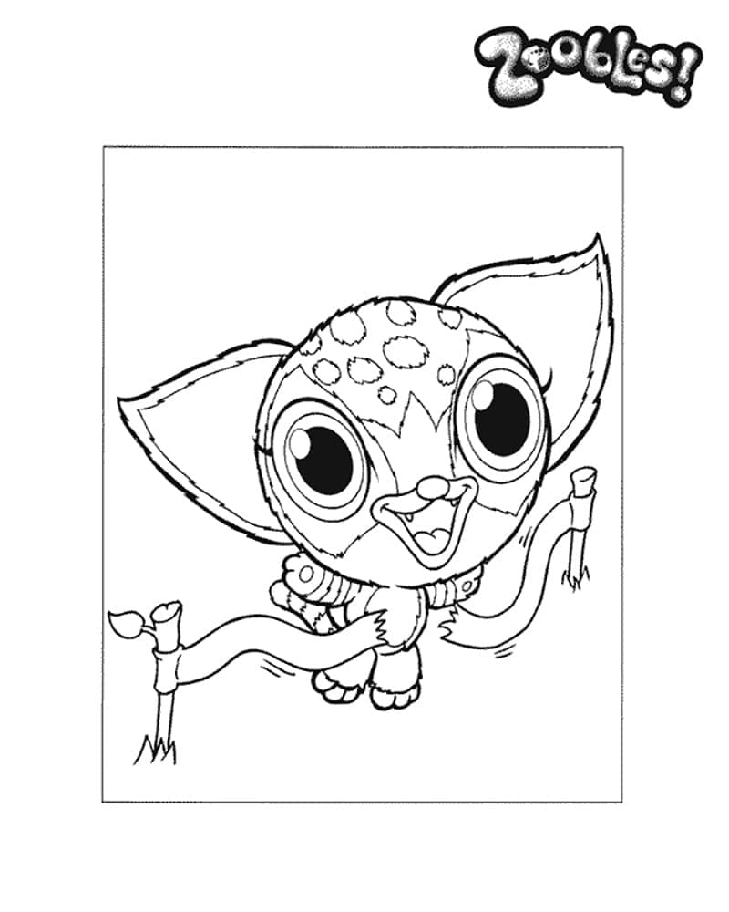 Zoobles Catlin coloring page