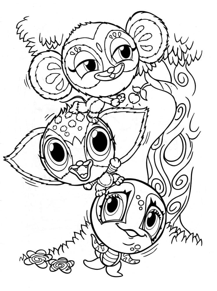 Coloriage Zoobles Imprimable