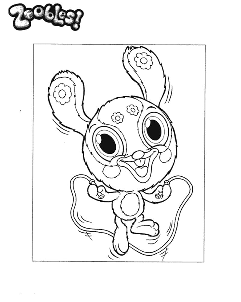 Coloriage Zoobles Lapin
