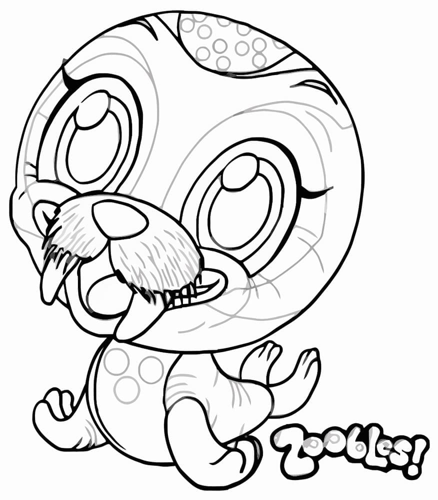 Zoobles Morse coloring page