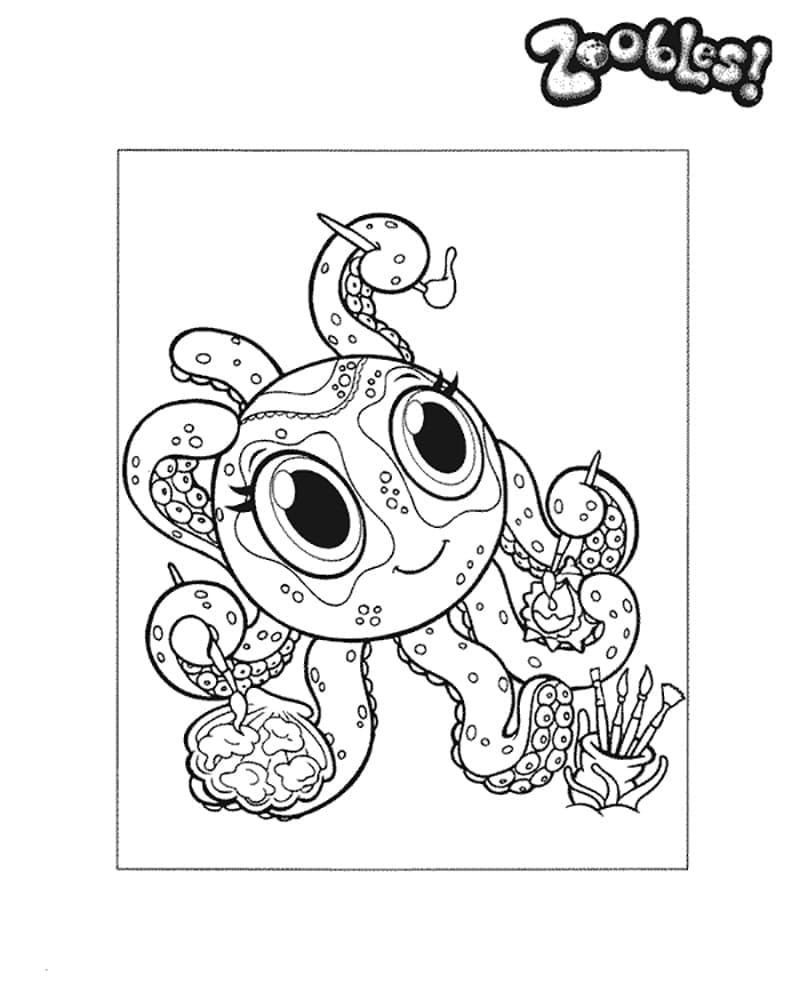 Zoobles Pieuvre coloring page