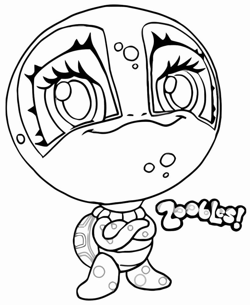 Zoobles Tortue coloring page