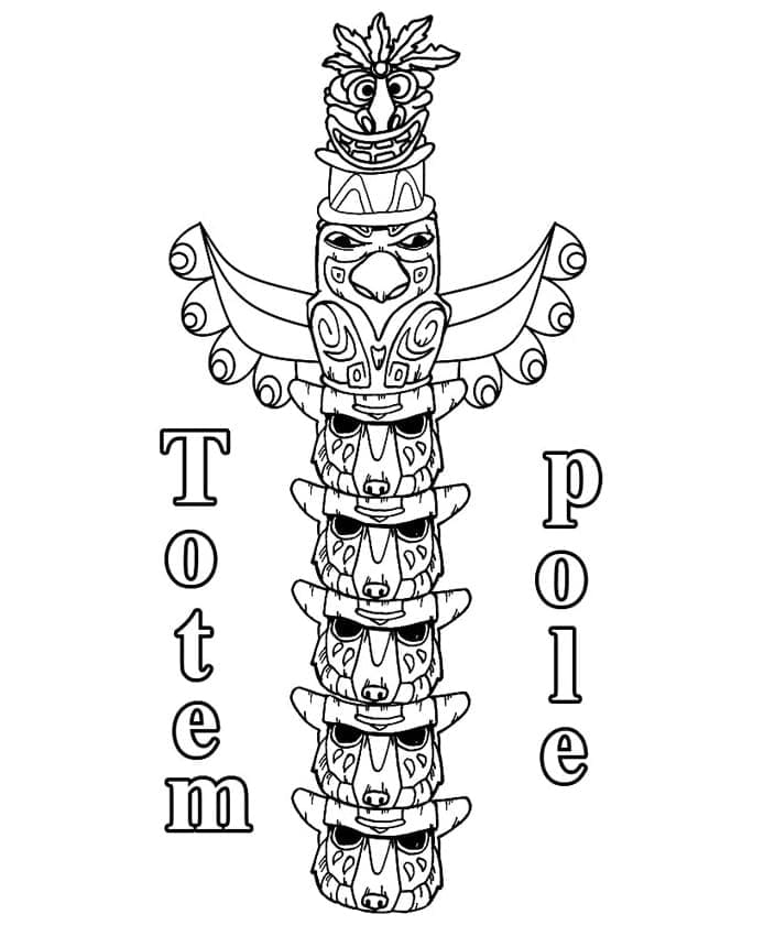 Le Totem coloring page