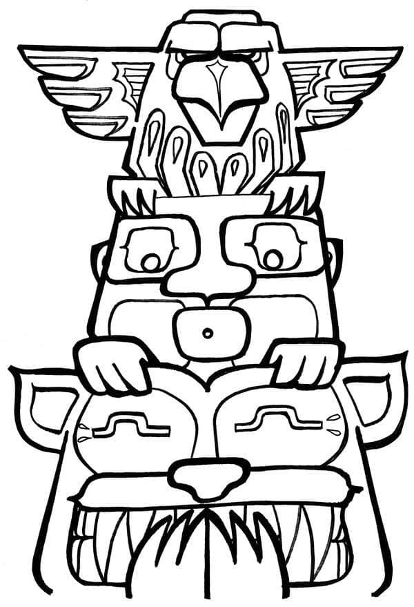 Totem 1 coloring page