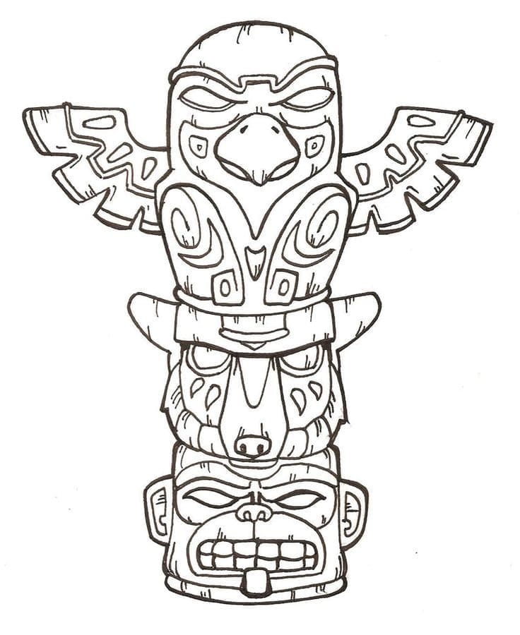 Totem 3 coloring page