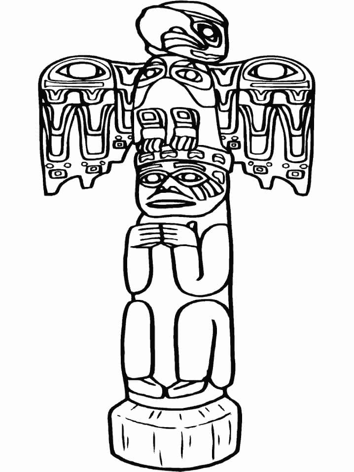 Totem 4 coloring page