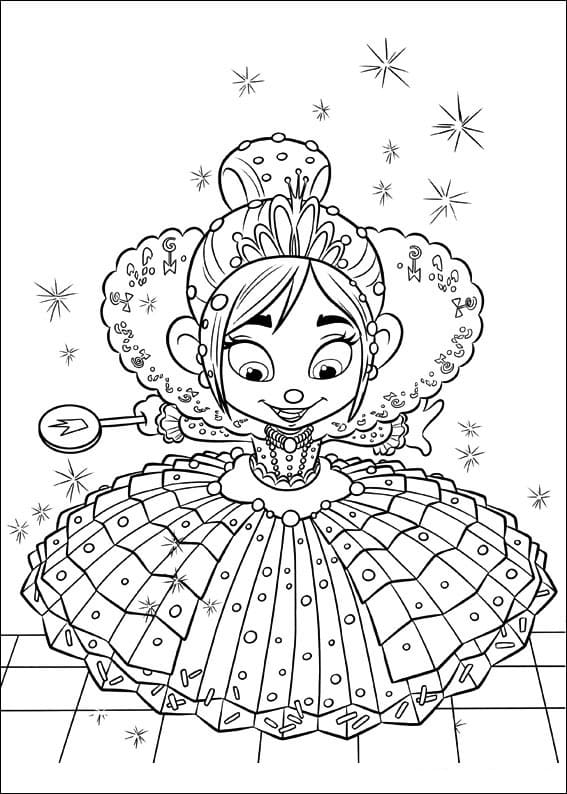 Adorable Vanellope coloring page
