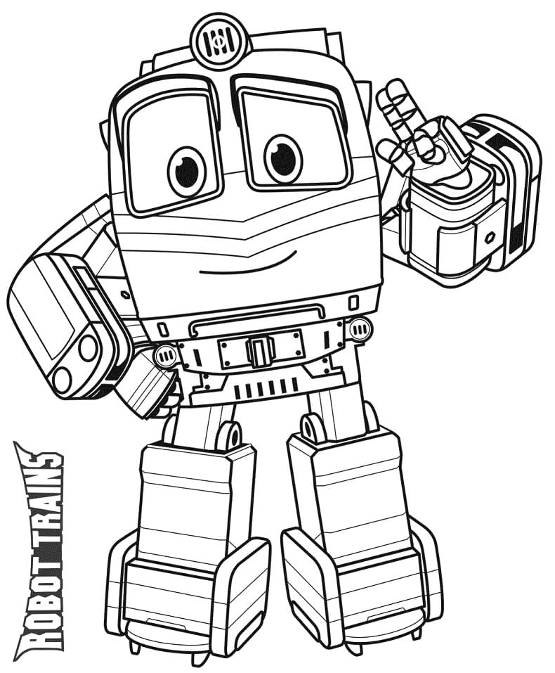 Alf Robot Trains coloring page