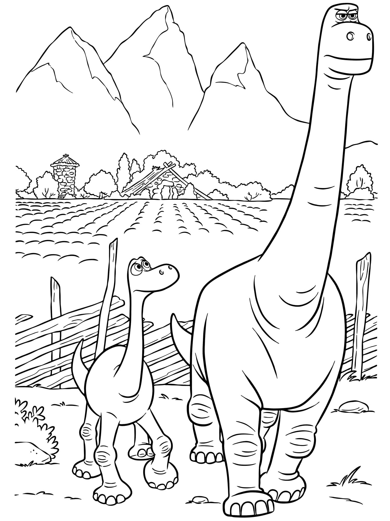 Arlo et Papa Henry coloring page