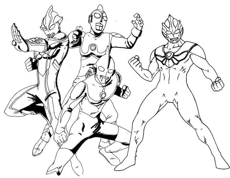 Bataille d’Ultraman coloring page