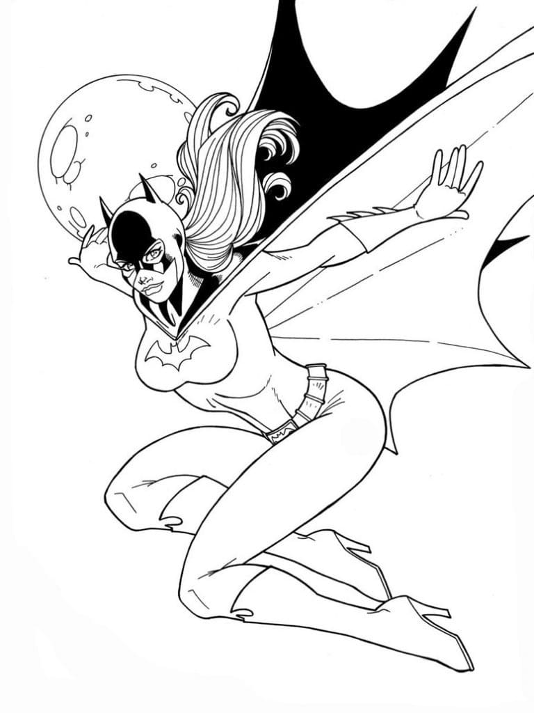Batgirl de DC Comics coloring page
