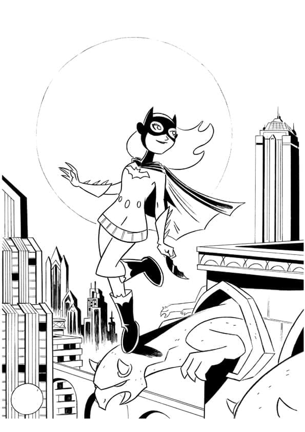 Batgirl Mignonne coloring page