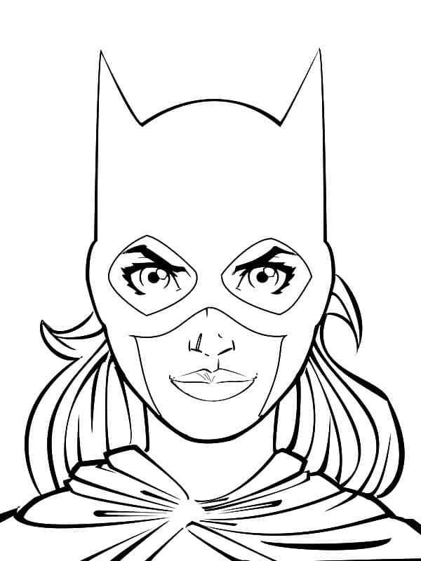 Batgirl Souriante coloring page
