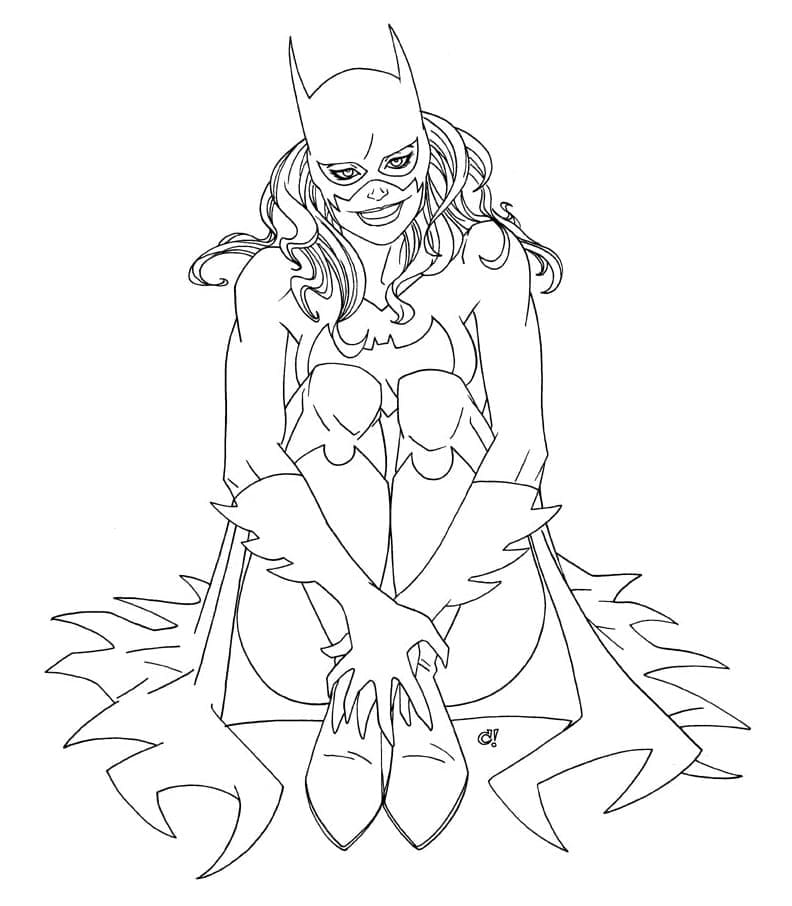 Belle Batgirl coloring page
