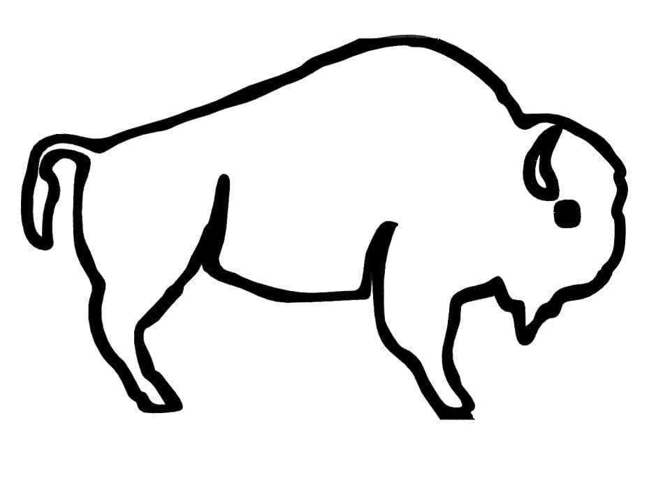 Bison Facile coloring page