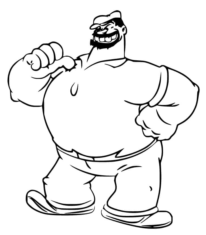 Brutus dans Popeye coloring page