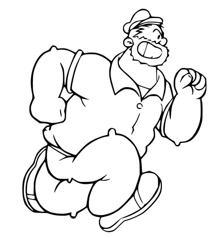 Brutus en courant coloring page