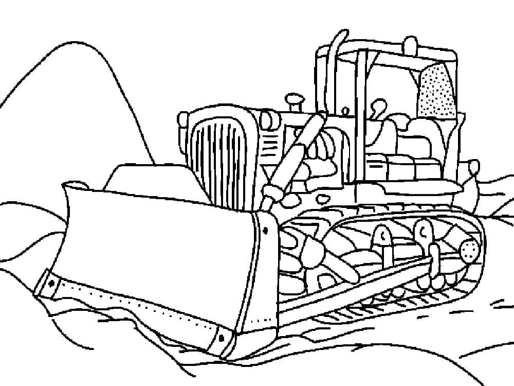 Bulldozer 4 coloring page