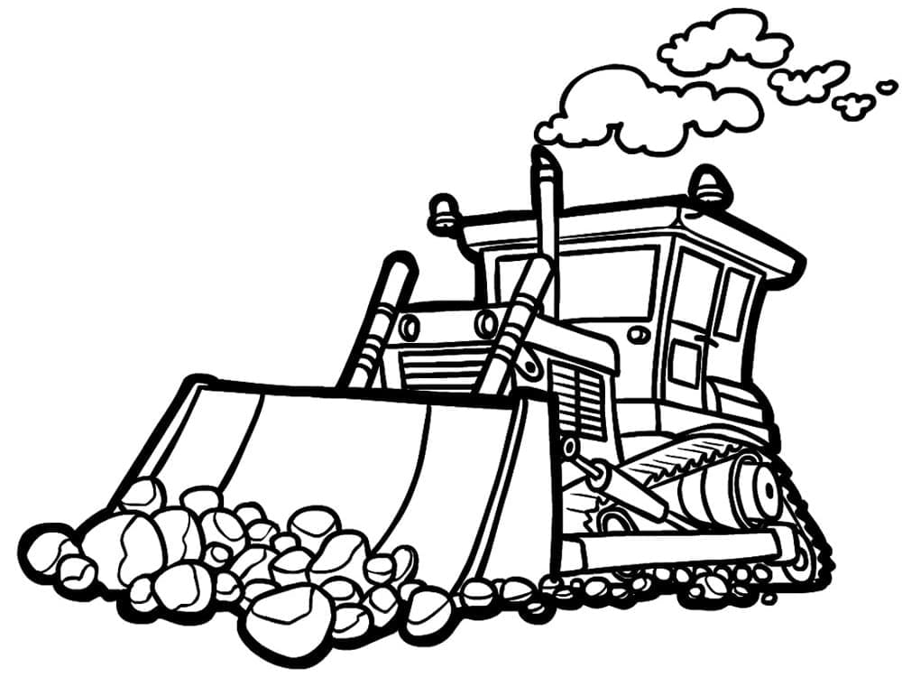 Bulldozer Imprimable coloring page