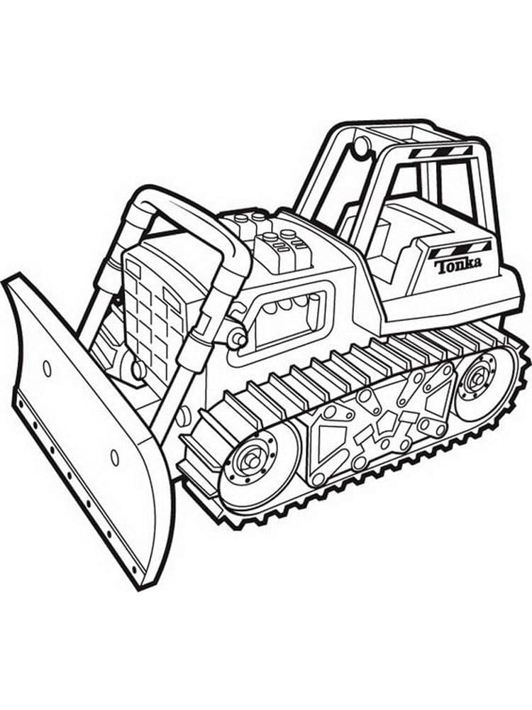 Bulldozer Tonka coloring page