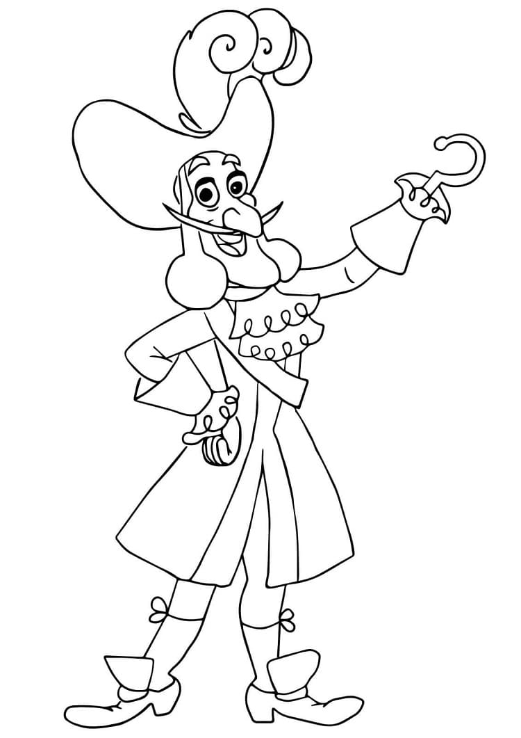 Capitaine Crochet de Jake et les Pirates coloring page