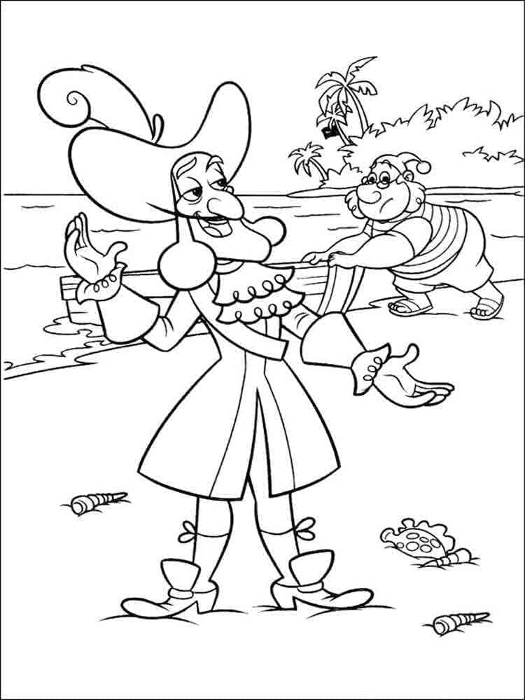 Capitaine Crochet et Monsieur Mouche de Jake et les Pirates coloring page