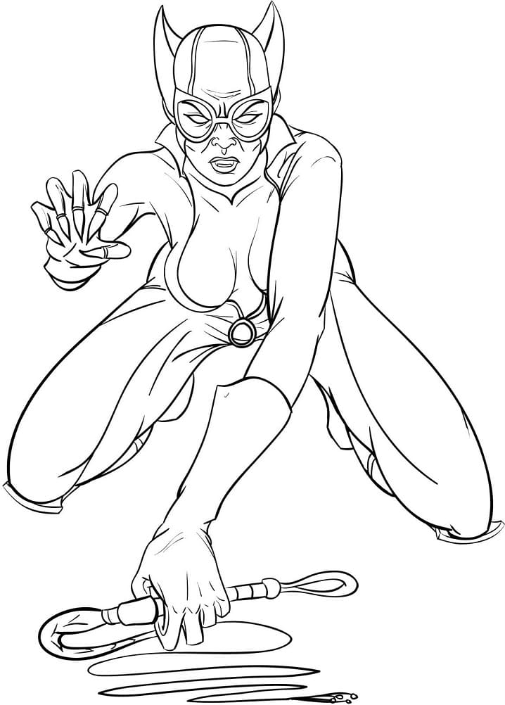 Coloriage Catwoman de DC Comics