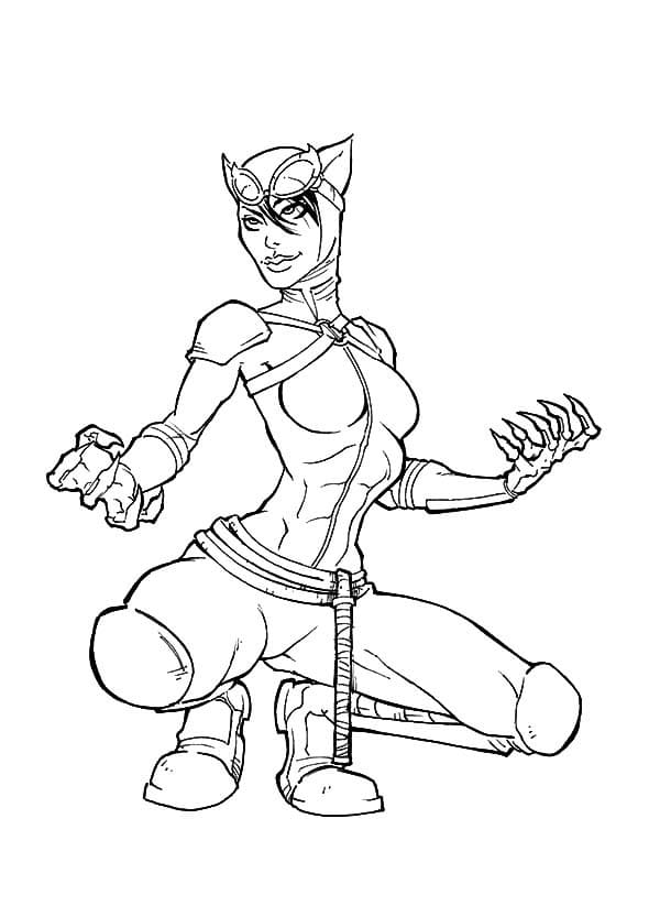 Catwoman de DC coloring page
